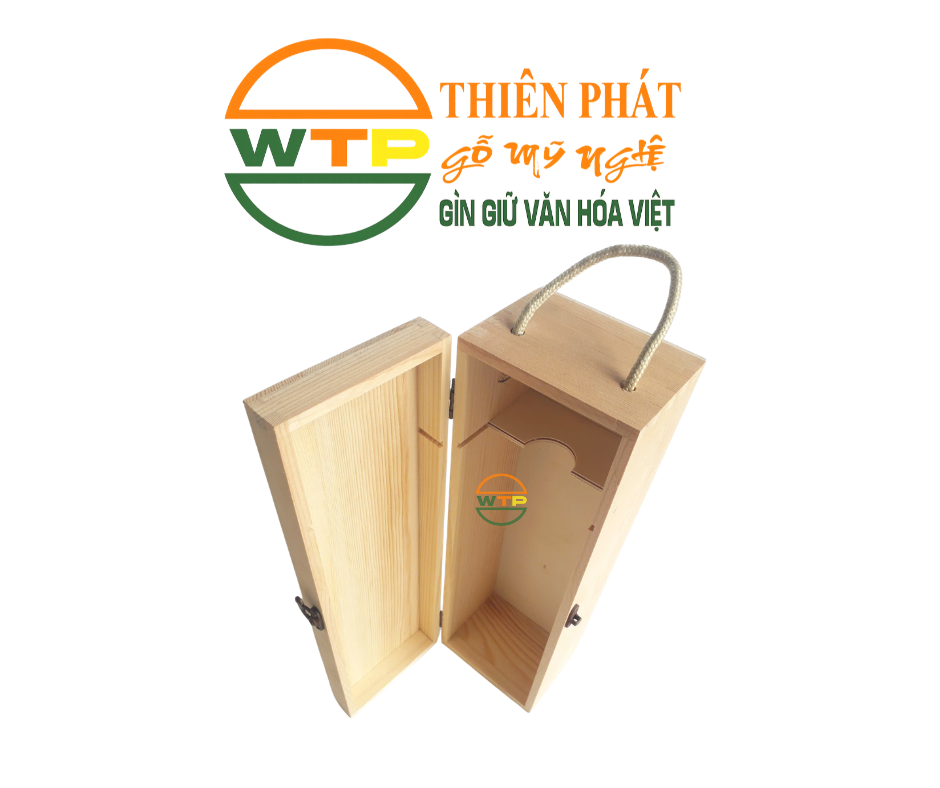 hộp đựng rượu được chế tác theo dạng hình chữ nhật
